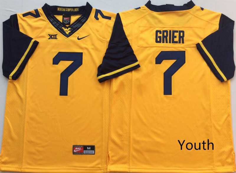 Youth West Virginia Mountaineers 7 Will Grier Gold Nike College Football Jersey,We sell and wholesale Youth West Virginia Mountaineers 7 Will Grier Gold Nike College Football Jersey on line form chian!